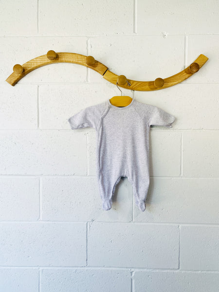 Petit Bateau Grey Sleeper, 1 month (newborn)