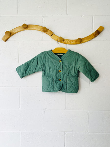 Green Quilted Jacket, 18-24 months