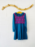 Jacadi Teal Knit Dress, 8 years