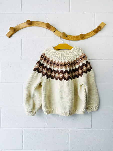 Beautiful Browns Fair Isle Sweater, 8-10 years