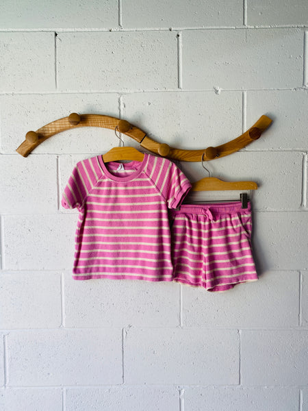Lilac Stripe Terrycloth Outfit, 5 years