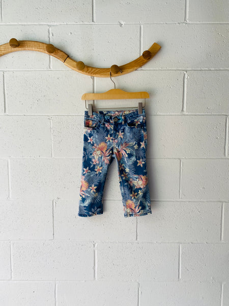 Cropped Floral Jeans, 5 years
