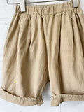 Khaki Pleated Shorts, 3-4 years