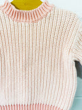 Peach + Pink Sweater, 6-12 months