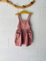 Petits Vilains Rose Corduroy Pinafore, 4-5 years