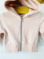 mini mioche Blush Jersey Zip Hoodie, 3-6 months