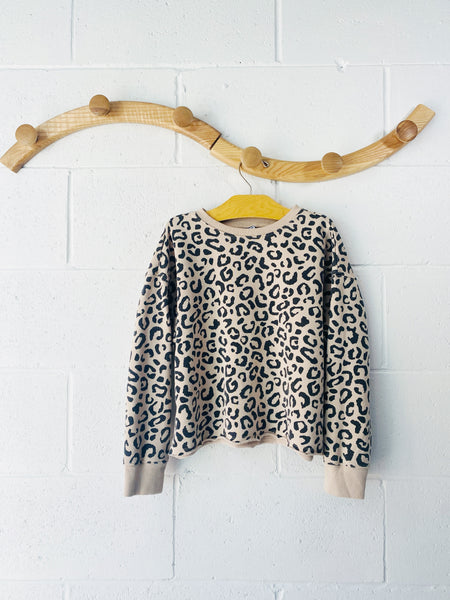 Leopard Print Sweatshirt, 8 years (MED)