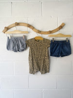 Leopard, Denim + Grey Summer Bundle, 18-24 months