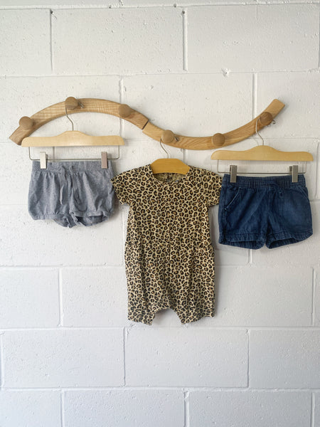 Leopard, Denim + Grey Summer Bundle, 18-24 months