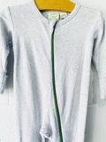 Parade Organics Light Grey Double Zip Romper, 6-12 months