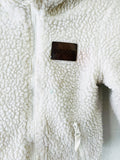 Cream Faux Shearling Hooded Jacket, 24 months