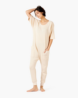 Black Slouchy Waffle Jumpsuit, Women’s XL