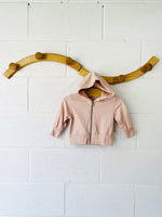 mini mioche Blush Jersey Zip Hoodie, 3-6 months