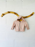 mini mioche Blush Jersey Zip Hoodie, 3-6 months