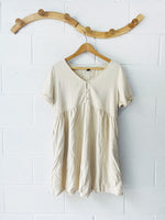 Oatmeal Linen Blend Dress, Women's LG (8/10)