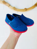 Navy + Red Alpargata Mallow Molded Shoe, size 8