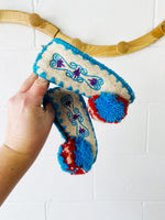 Traditional Greek Pom Pom Slippers, size 6