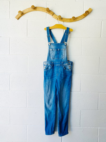 Medium Wash Denim Overalls, 9-10 years