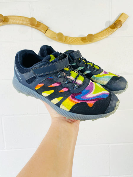 Groovy Rainbow Sneakers, youth size 7