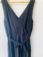 Flowy Black Jumpsuit, Women's LG