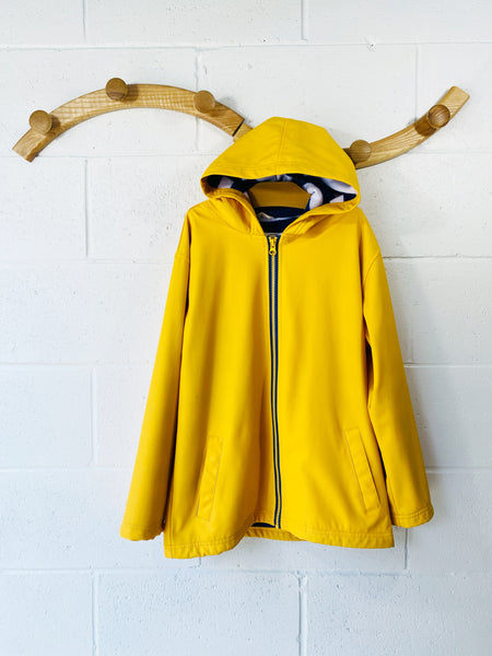 Yellow Terry Lined Rain Coat, 10 years