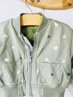 Green + Silver Hearts Jacket, 2 years