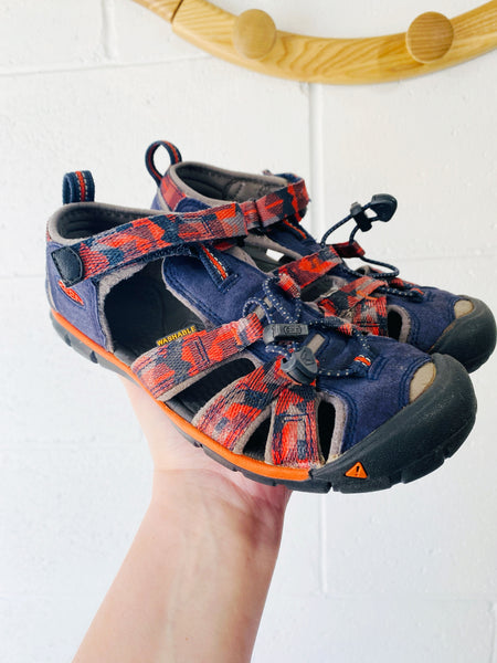 Keen Orange + Blue Seacamp Sandals, youth size 2