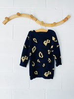 Little Marc Jacobs Wool + Cashmere Knit Sparkle Leopard Dress, 5 years (108)