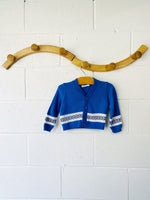 Vintage Bright Blue Cardigan, 6-12 months
