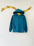 Teal Zip Hoodie, 6-8 years