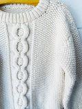 Cream Cable Knit Sweater, 4-5 years