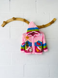 Pink Fuzzy Animals Sweater, 1-2 years