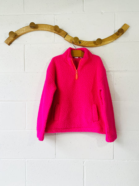 Hot Pink Faux Shearling Jacket, 10 years (LG)
