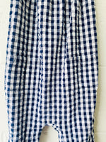 Blue + White Gingham Romper, 12-18 months