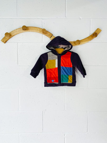 catimini Kitten + Bunny Colour Block Hoodie, 9 months