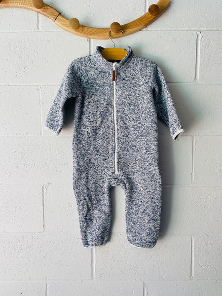Knit Zip Romper, 12-18 months