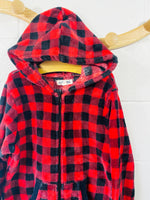 Buffalo Check Hooded Plush Jumpsuit , 10 years