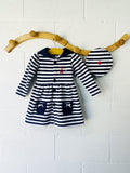 Jaunty Striped Dress + Beret, 24 months