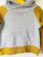 mini mioche x Heart & Habit Grey + Mustard Hoodie, 2 years