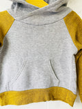 mini mioche x Heart & Habit Grey + Mustard Hoodie, 2 years