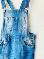 Medium Wash Denim Overalls, 9-10 years