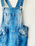 Medium Wash Denim Overalls, 9-10 years