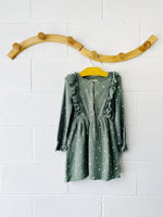 Green Dandelion Gauze Dress, 5 years