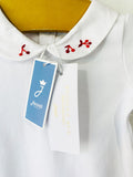 Jacadi Embroidered Collar Onesie, 6 months