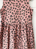 Pinky Leopard Dress, 4-6 years