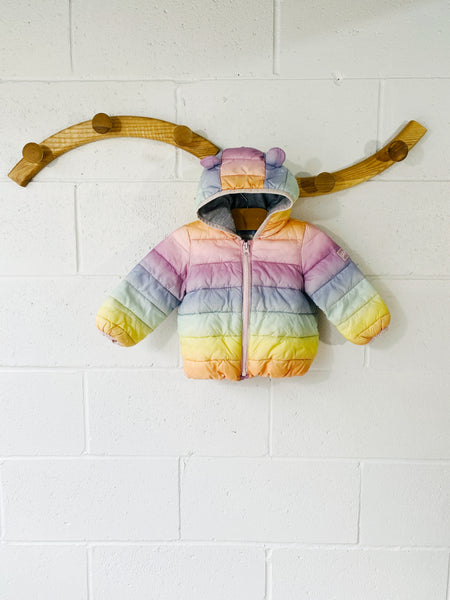Rainbow Puff Jacket, 12-18 months