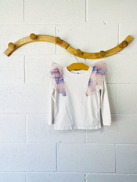 Ombre Ruffle Shoulder Top, 4-6 years