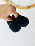 Black Corduroy Booties, size 3 (6-9 months)