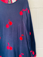 Jacadi Navy Knit Cherries Dress, 10 years