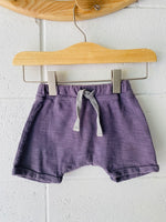 mini mioche Dusty Purple Slouchy Shorts, 3-6 months